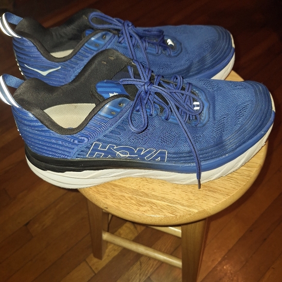 Hoka One Bondi 6 Men's Blue Running Shoes Size 10 - Picture 3 of 6